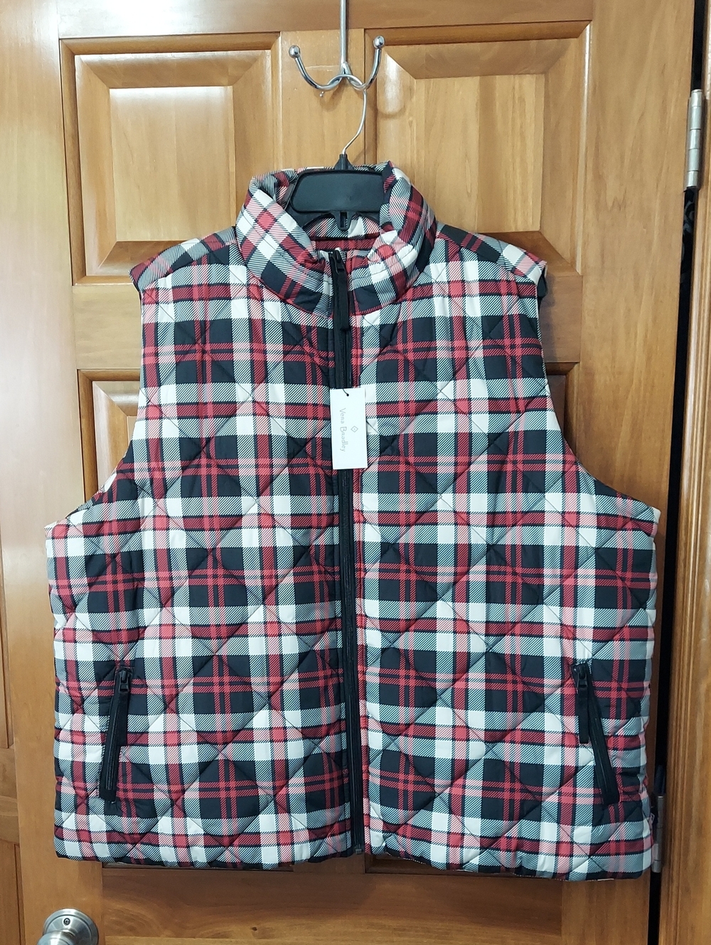 🆕 Vera Bradley Fireplace Plaid Puffer Vest with Fleece Lining Plus Size 2X NEW▪